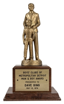 1974 Dave Bing Boys’ Club of Metropolitan Detroit Man & Boy Award (Bing LOA)